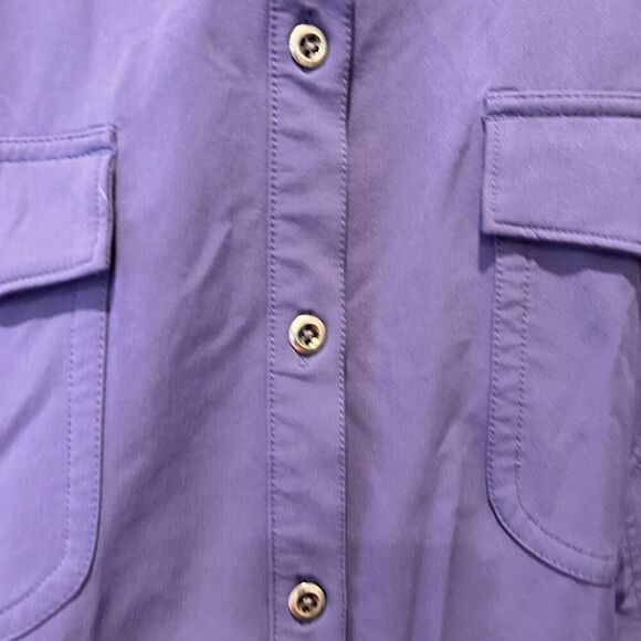 Duluth Flexpidition Water Resistant Shirt  Jacket Button Up Size Women's 3X Blue - Picture 4 of 10